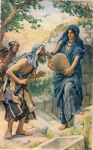 Rebekah、「聖書の女性たち」のイラスト、The Religious Tract Society、1927年発行 作： Harold Copping